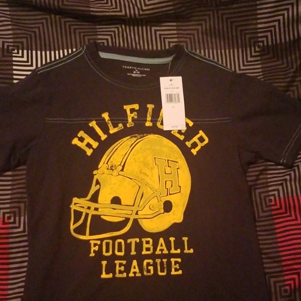 Navy Football Tshirt 10-12 Tommy Hifiger